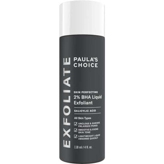 Paulas Choice--SKIN PERFECTING 2% BHA Liquid Salicylic Acid Exfoliant--Facial Exfoliant for Blackheads, Enlarged Pores, Wrinkles & Fine Lines