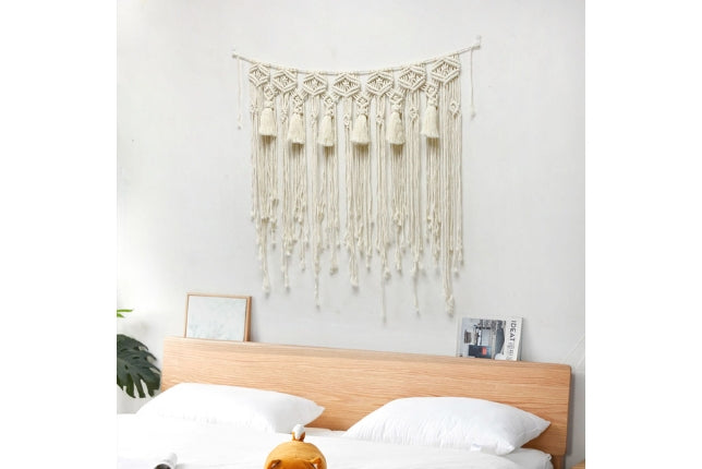 Hand Woven Tapestry Tassel Wall Hanging