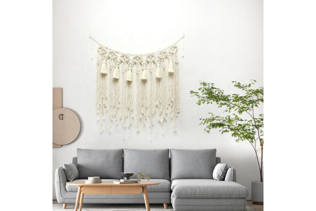 Hand Woven Tapestry Tassel Wall Hanging