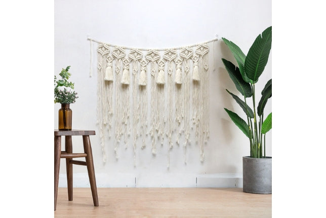 Hand Woven Tapestry Tassel Wall Hanging