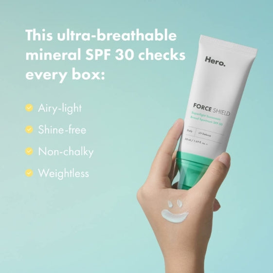 Force Shield Superlight Sunscreen SPF 30 from Hero Cosmetics