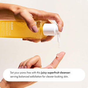 Clear Collective Exfoliating Jelly Cleanser - Gentle Daily Foam Facial Cleanser, Removes Oil and Dead Skin, Fragrance/Paraben Free