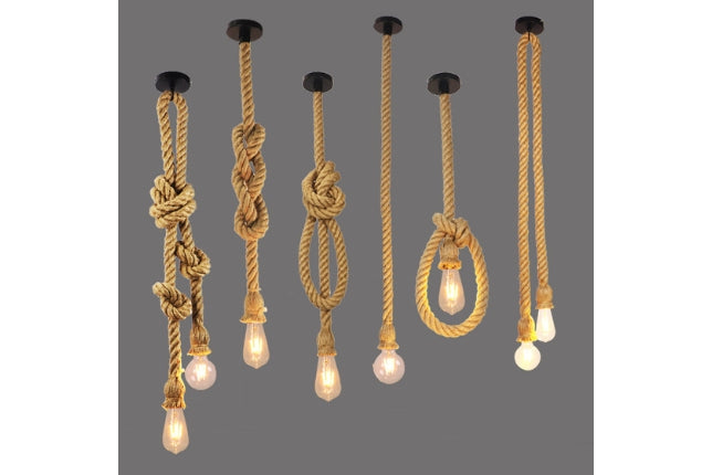 Rope chandelier-nostalgic lamps