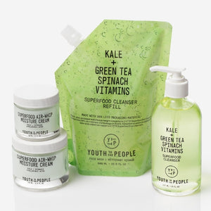 Youth To The People Superfood Facial Cleanser - Kale and Green Tea Cleanser - Gentle Face Wash, Makeup Remover + Pore Minimizer for All Skin Types - Vegan