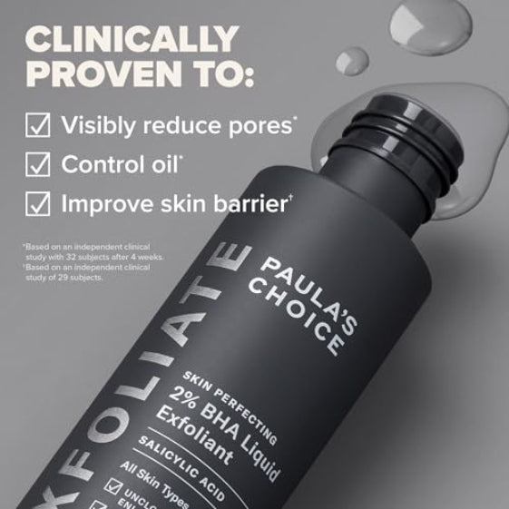 Paulas Choice--SKIN PERFECTING 2% BHA Liquid Salicylic Acid Exfoliant--Facial Exfoliant for Blackheads, Enlarged Pores, Wrinkles & Fine Lines