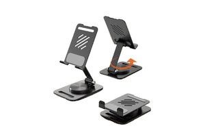 Foldable, rotating mobile phone holder