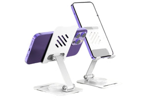 Foldable, rotating mobile phone holder