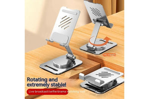 Foldable, rotating mobile phone holder