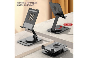 Foldable, rotating mobile phone holder