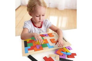 Wooden Multi-Color Tangram Toy